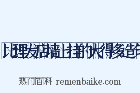 比理发店墙上挂的大得多造句是什么意思的图片